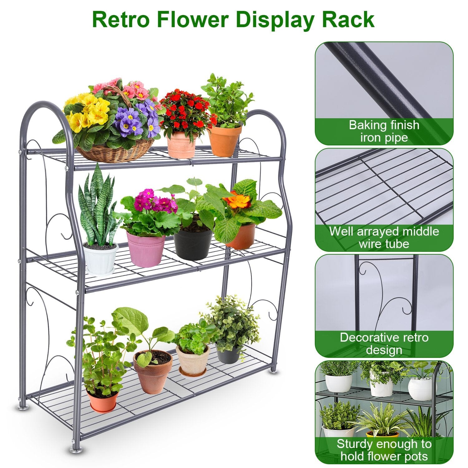 3-Tier Plant Stand Shelf Display Rack Clearance Low Shipping