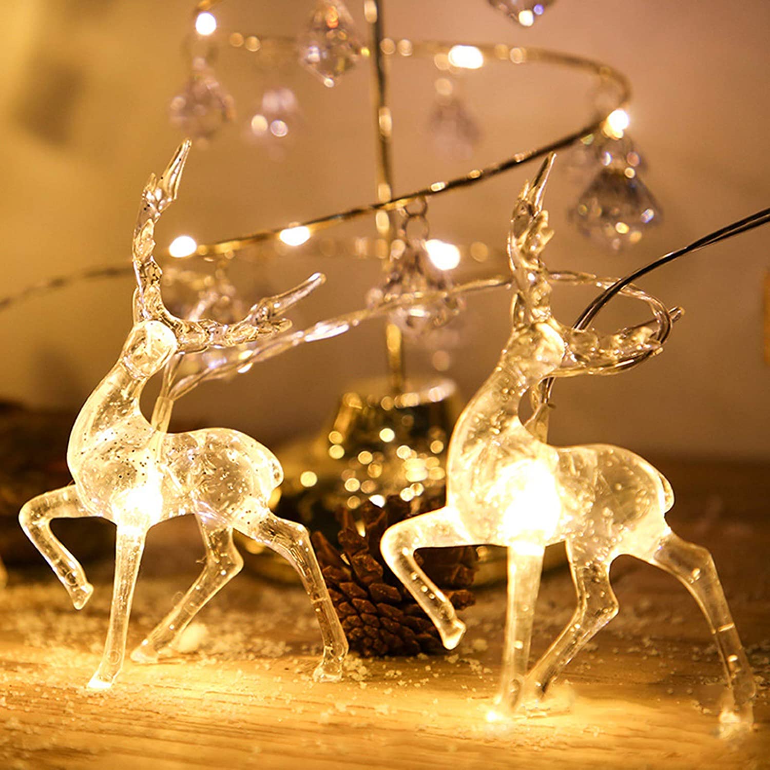 LED Warm White Christmas Lights Reindeer String Lights Free Shipping Cheap Pice