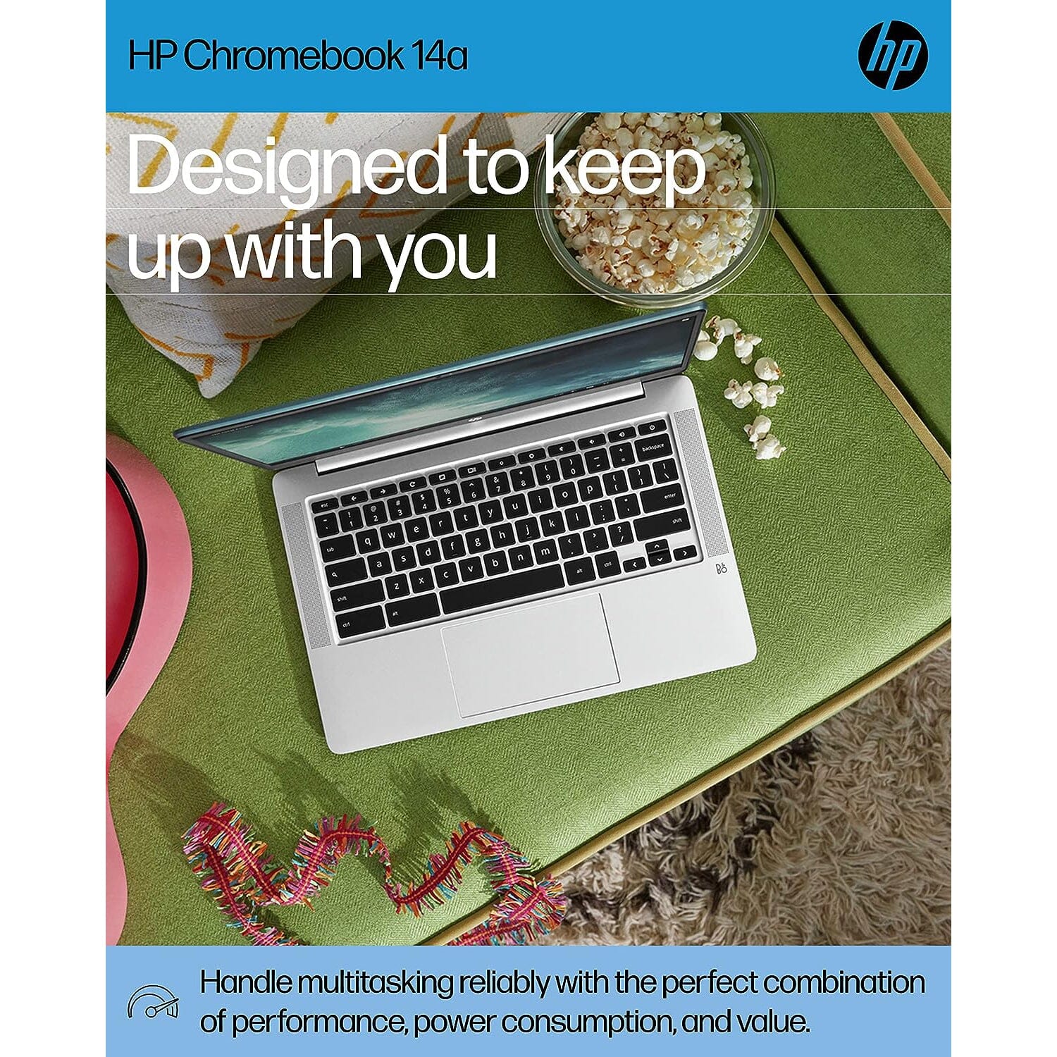 HP 14a-na0220nr, 14 HD Chromebook Intel Celeron N4120, 4GB RAM, 64GB eMMC (Refurbished) Free Shipping