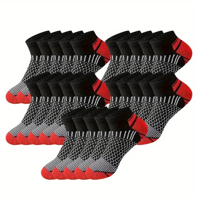 10-Pairs: Men's Athletic Ankle Socks Free Shipping Order