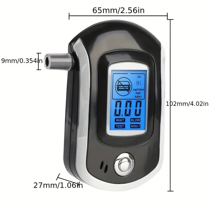 Police-Grade Breathalyzer with LCD Display - AT6000 Alcohol Tester Visit For Sale