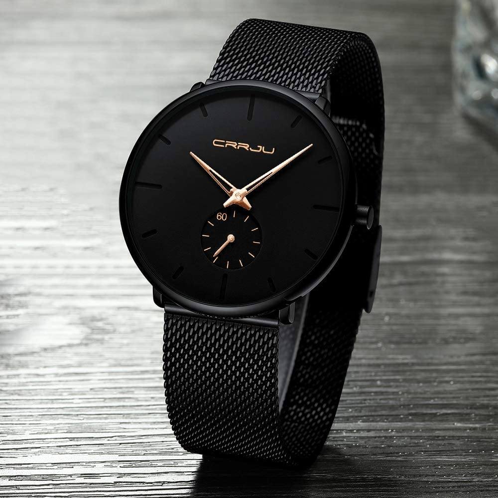 Men's Ultra-Thin Minimalist Waterproof Fashion Wrist Watch Cheap Sale Manchester