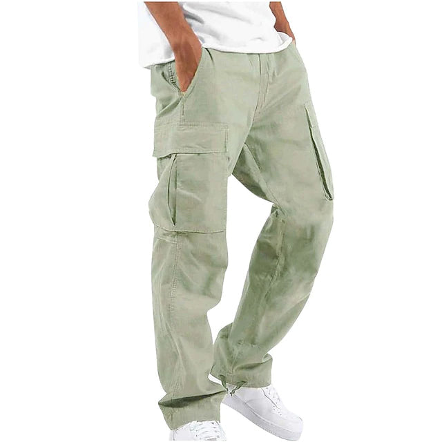 Men's Cargo Pants Trousers Drawstring Elastic Waist Multi Pocket Websites Online