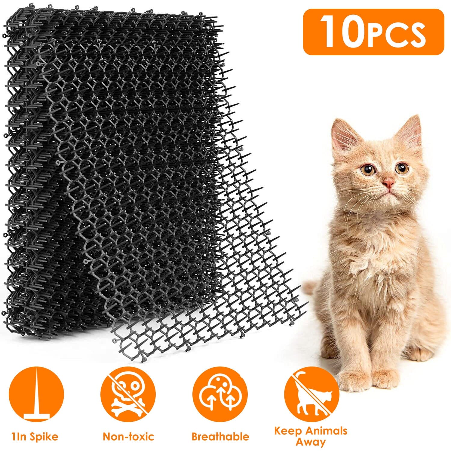 10-Piece: Cat Repellent Scat Mat with Spikes Buy Cheap Pices