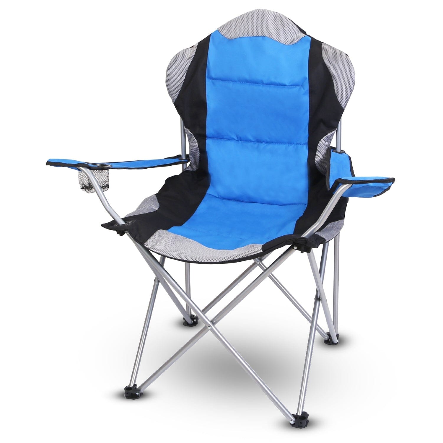 Padded Seat Arm Back Foldable Camping Chair Heavy Duty Steel Lawn Cheap Sale Supply