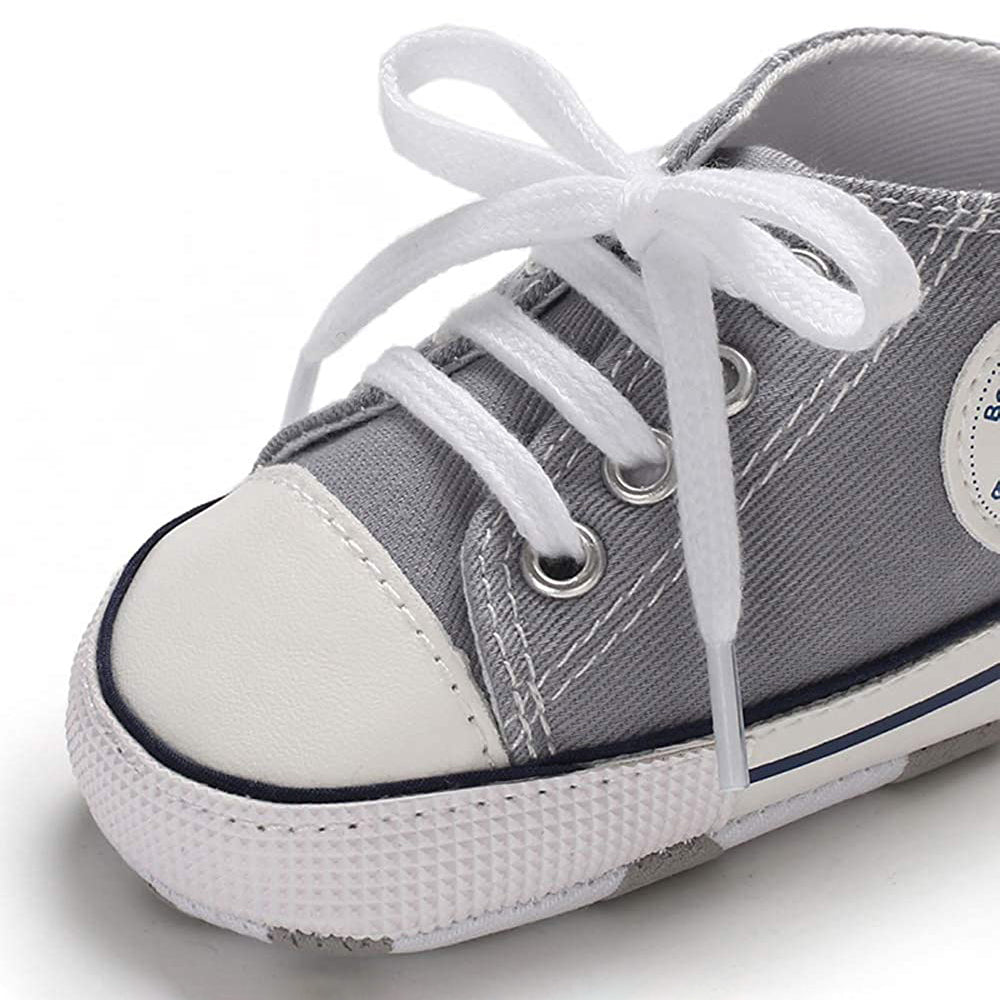 Unisex High Top Sneaker Soft Anti-Slip Sole Newborn Infant Denim Shoes Visit