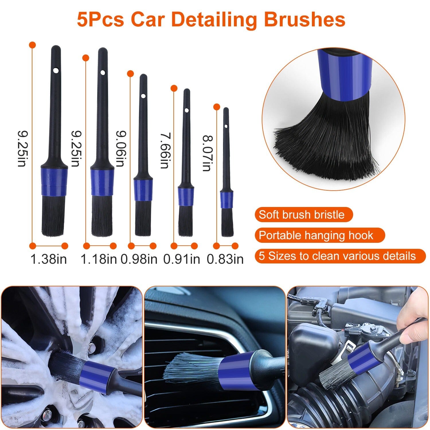 26-Pieces: Car Detailing Brush Kit Sale Manchester Great Sale