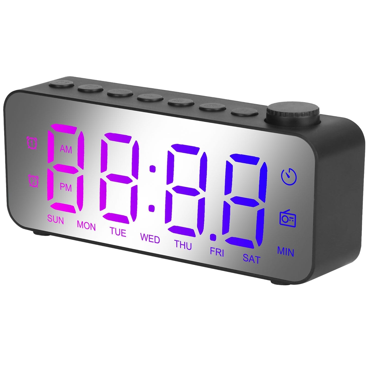 RGB Color LED Digital Alarm Clock Free Shipping Online