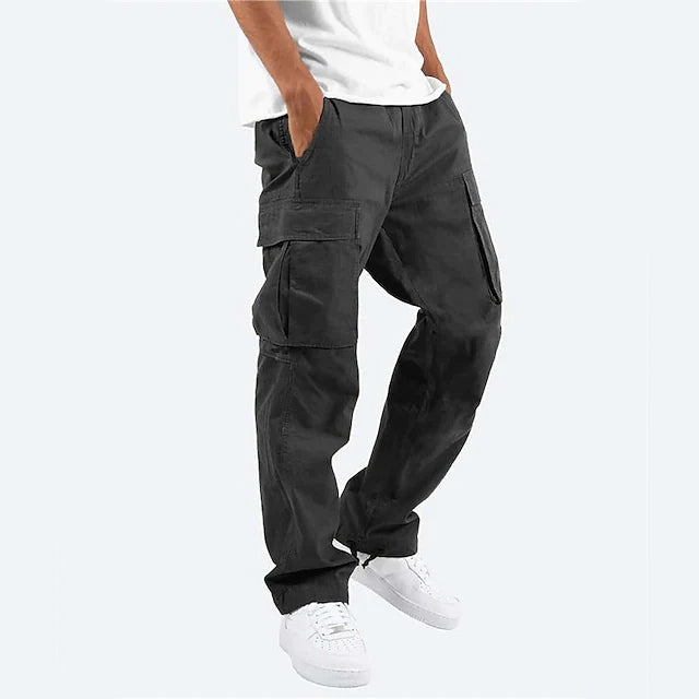 Men's Cargo Pants Trousers Drawstring Elastic Waist Multi Pocket Websites Online