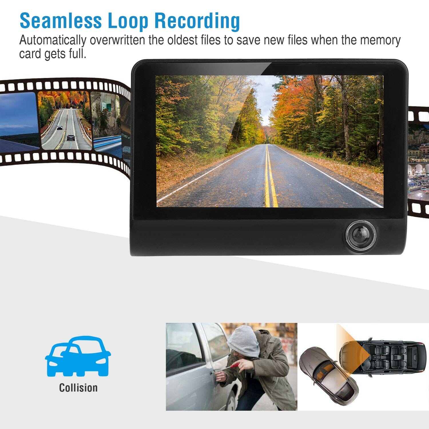 FHD 1080P Touchscreen Car DVR Dash Camera Quality Free Shipping For Sale