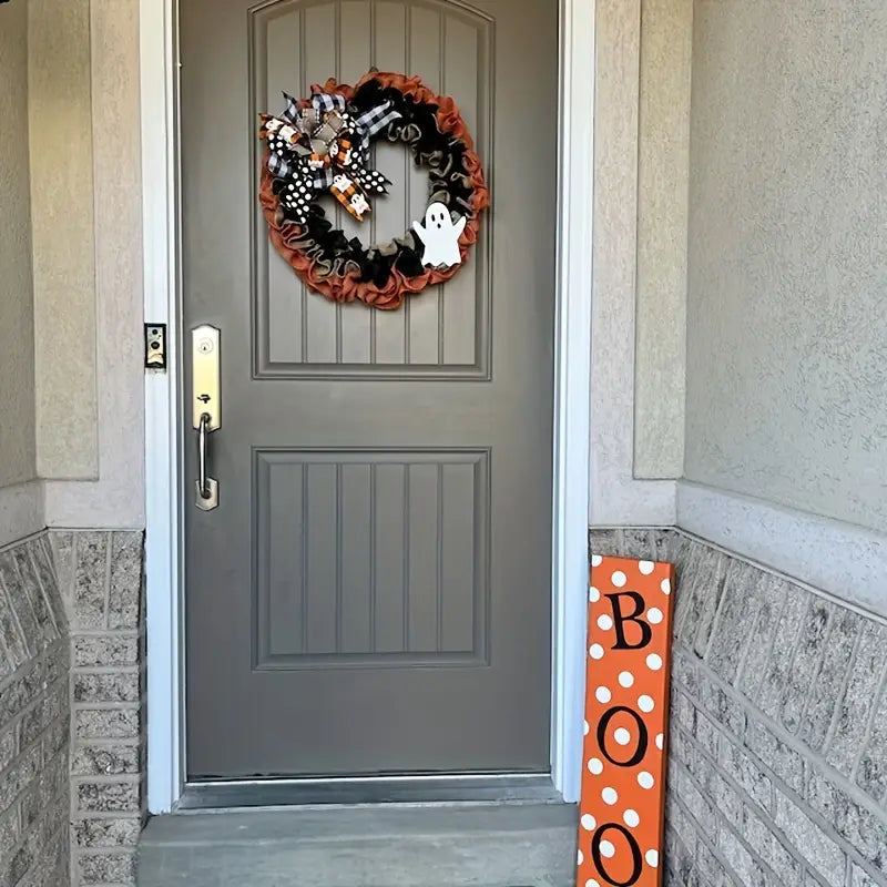 Ghost Halloween Wreath Front Door Décor Manchester