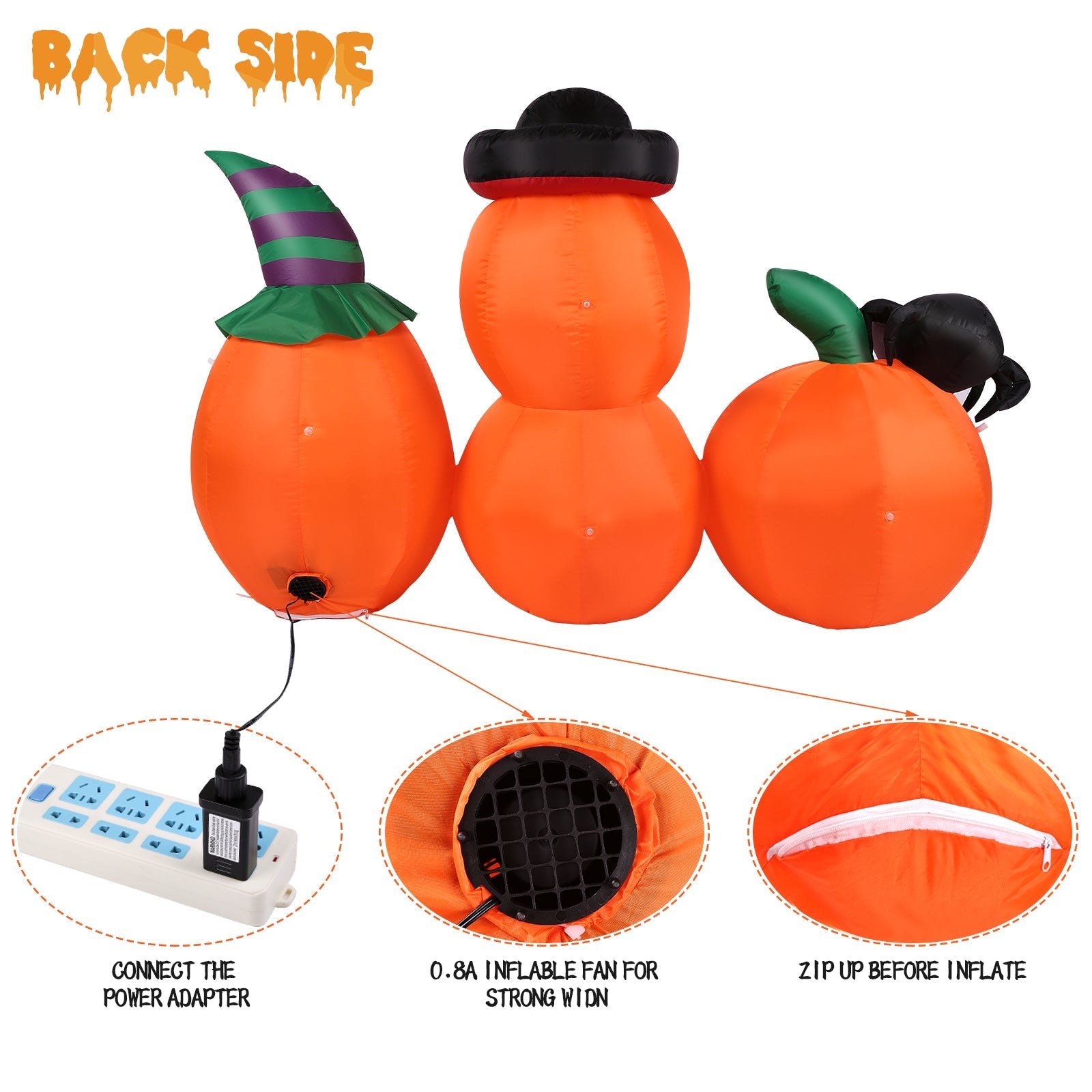 AGPTEK 4.9 Ft. Halloween Pumpkin Outdoor Decoration Buy Cheap Visit New