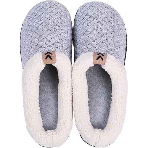 Roxoni Women's Slippers Cozy Fleece Warm Clog Knit Winter Ladies House Shoe Non-Slip Free Shipping New Styles