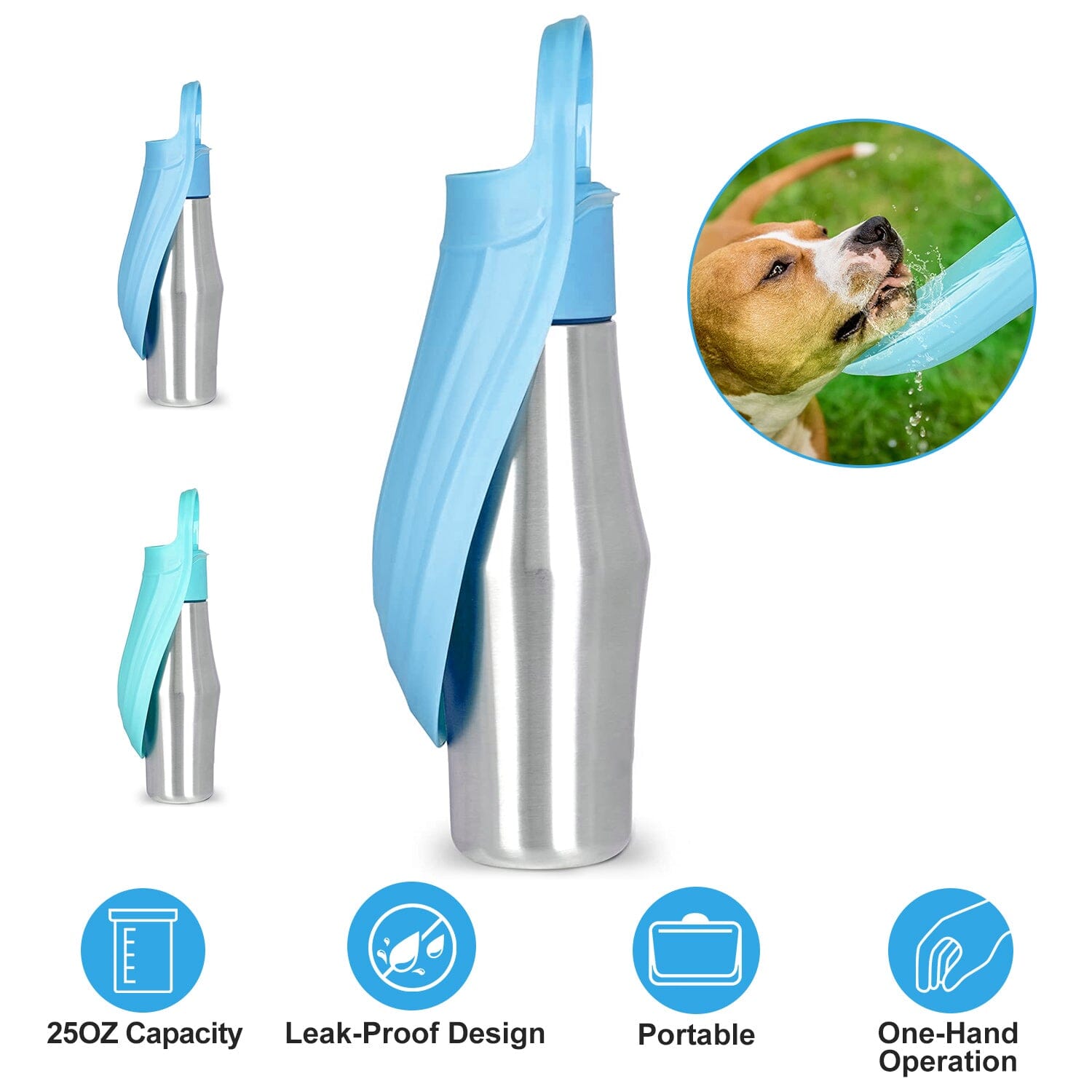 25oz Portable Dog Stainless Steel Water Dispenser Leak Proof Design Buy Cheap Footlocker