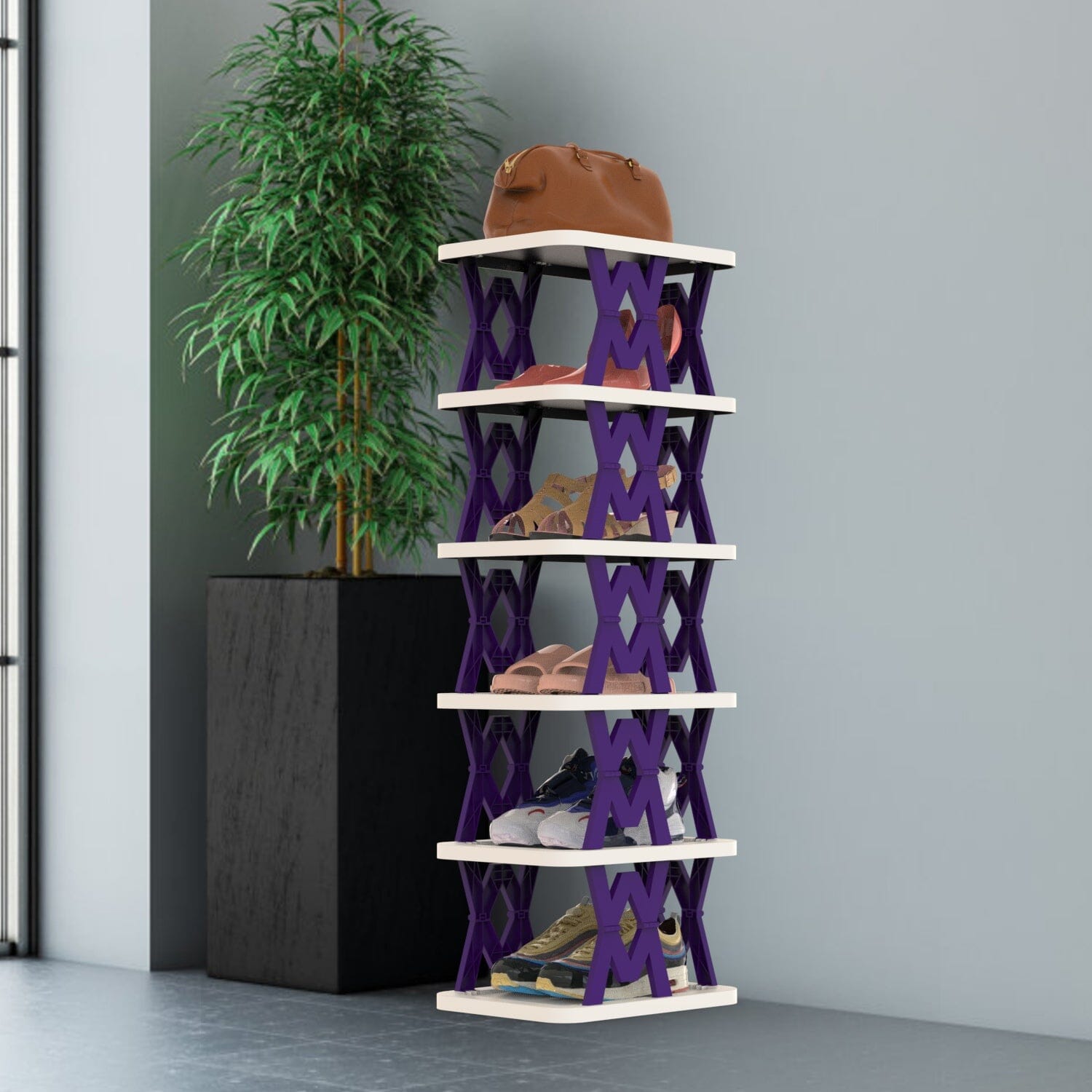 6-Tier Foldable Vertical Shoe Rack Cheap Sale Low Pice