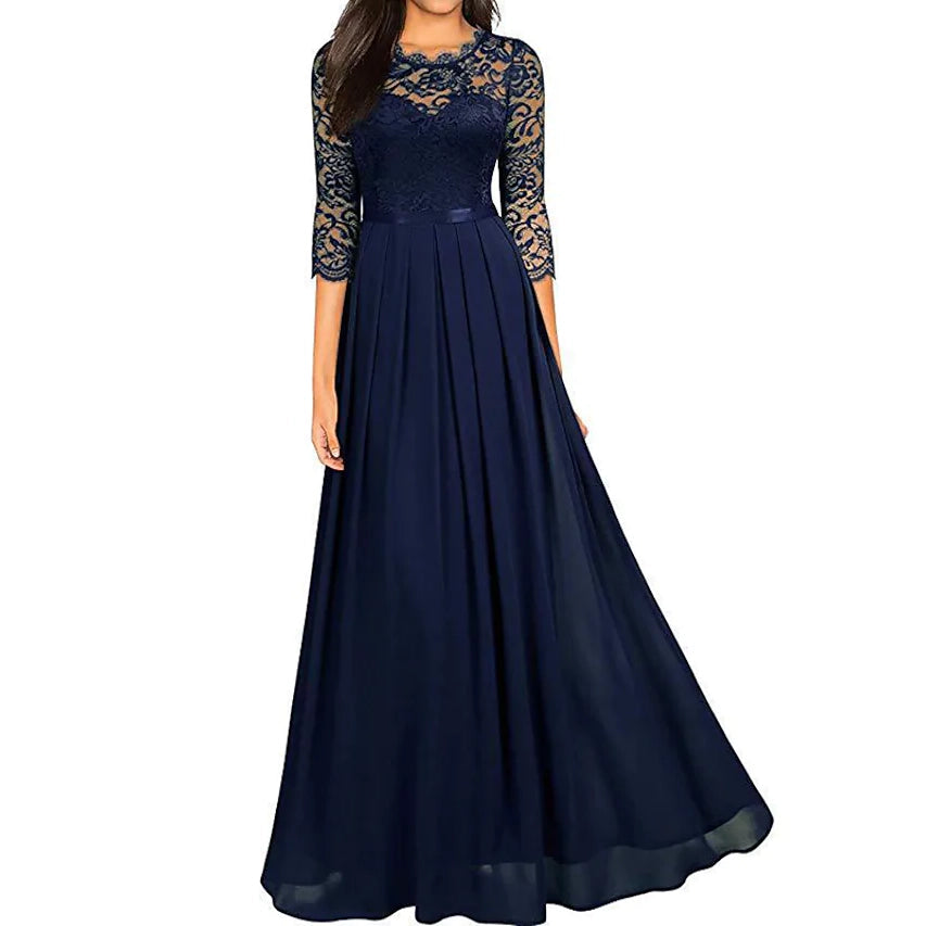 Womens Formal Party Lace Long Maxi Dress Best