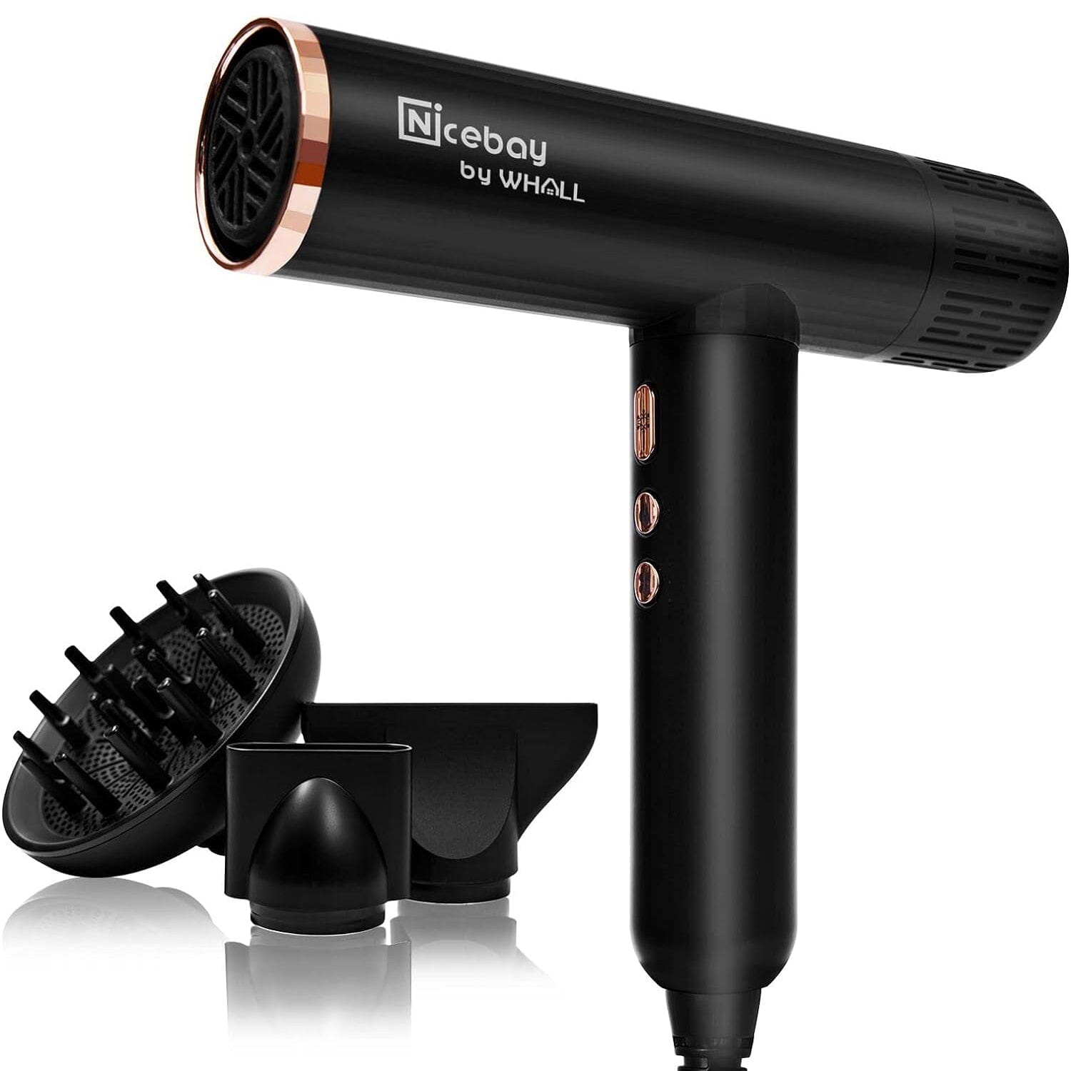 Nicebay DW-9041 Ionic Professional Hair Dryer with 3 Attachments with Diffuser (Refurbished) Cheap Usa Stockist