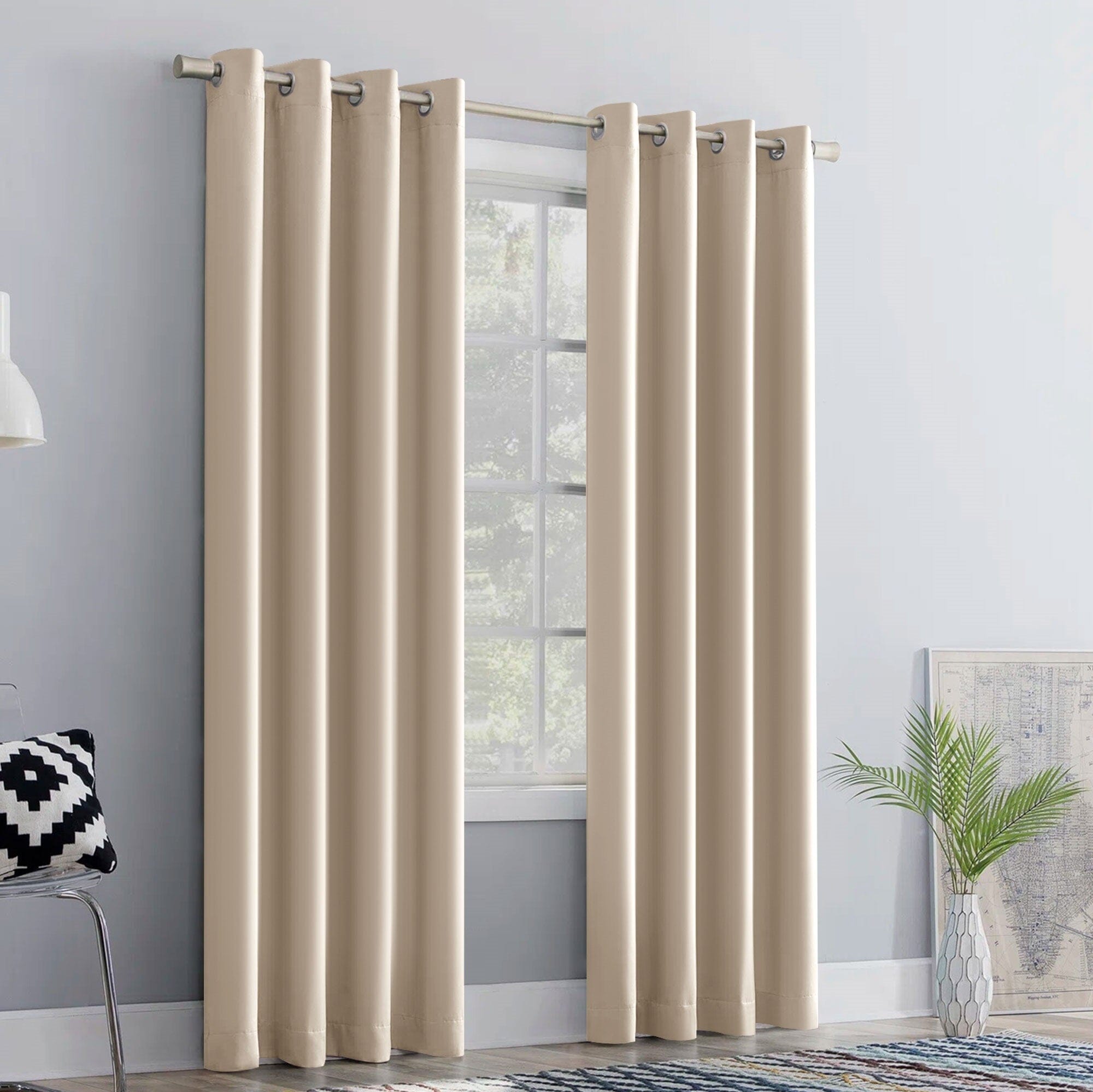 2-Piece Set: Blackout Curtains Double Panel Thermal Insulated Room Darkening Curtain Pair Grommet Top Design Cheap Sale Outlet Locations