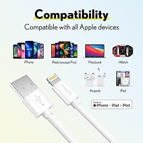 Overtime iPhone Lightning Cable MFI Certified 1ft Iphone Charger Cord Cheap Pick A Best