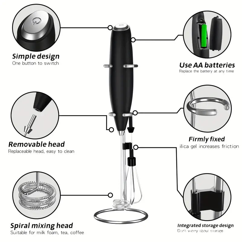 Milk Frother, Handheld Electric Mixer Cheap Footlocker Finishline