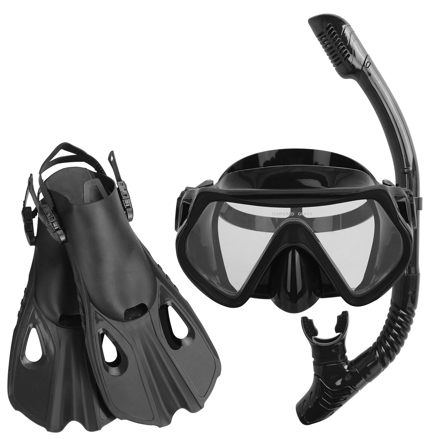 Snorkling Gear Mask Fin Set with Adjustable Swim Fins Cheap Sale Comfortable