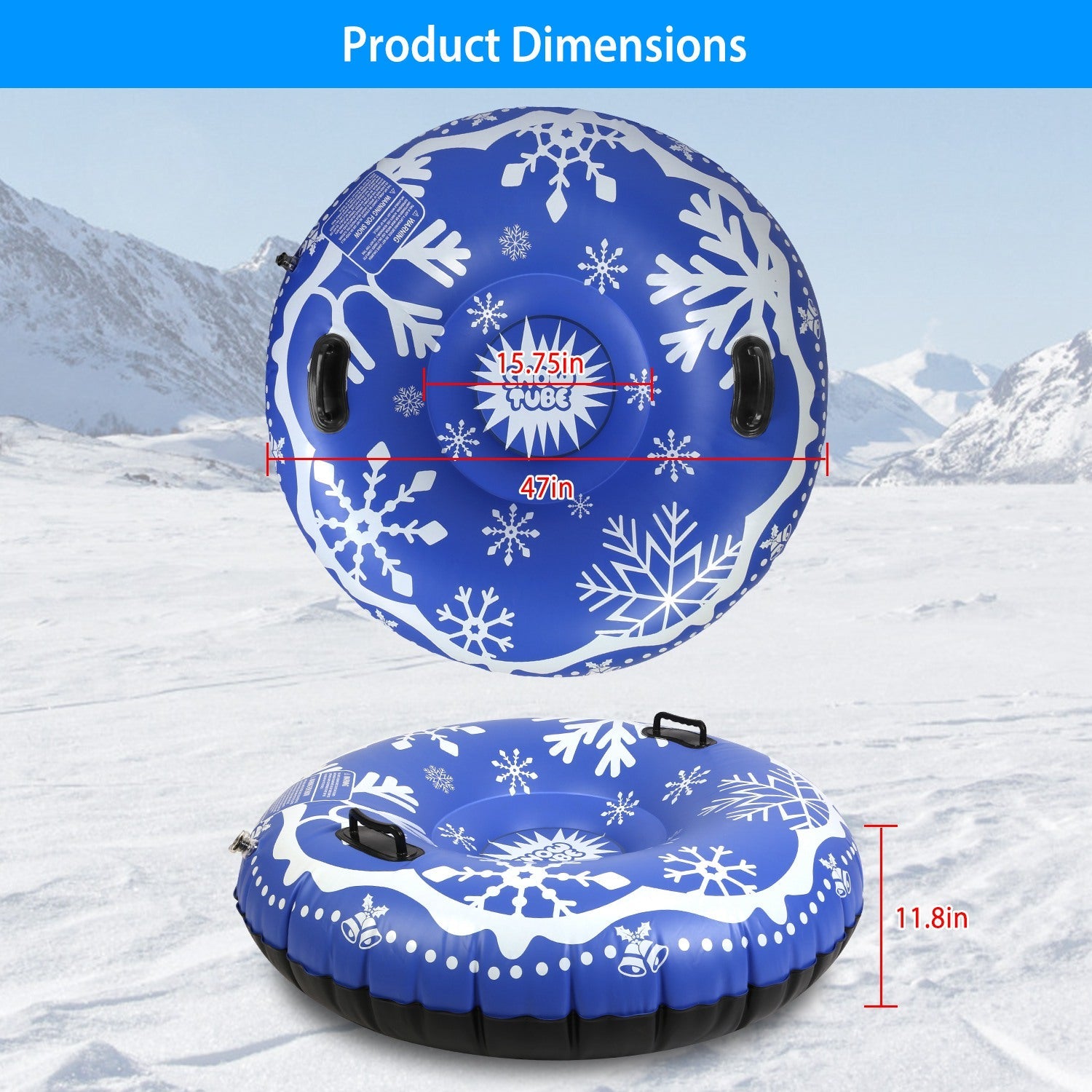 47-Inch Inflatable Snow Tube Cheap Nicekicks