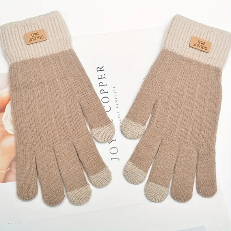 Stretch Knit Wool Full Finger Mittens Shipping Discount Authentic