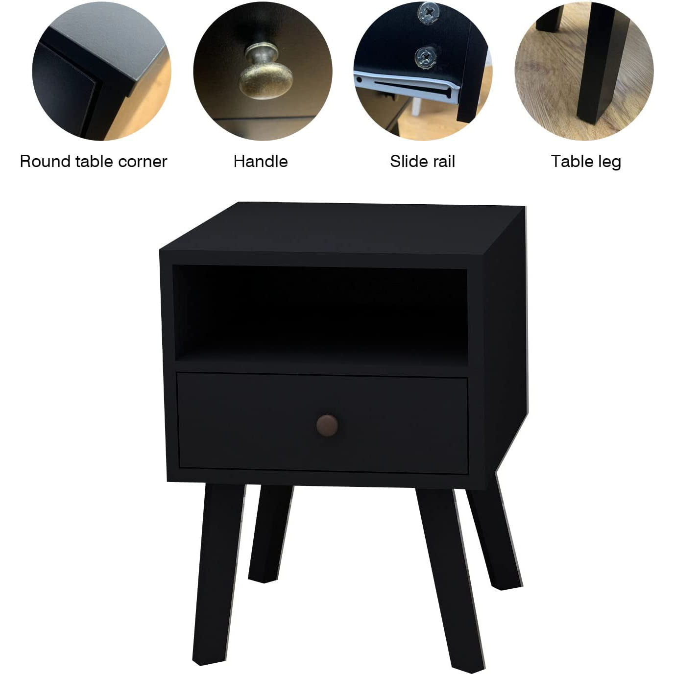 Wood Nightstand with Drawer Order Cheap Pice