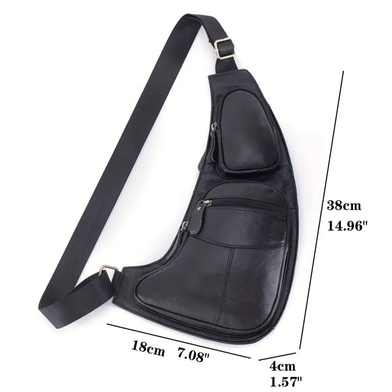 Rugged Vintage Leather Sling Bag Free Shipping Geniue Stockist