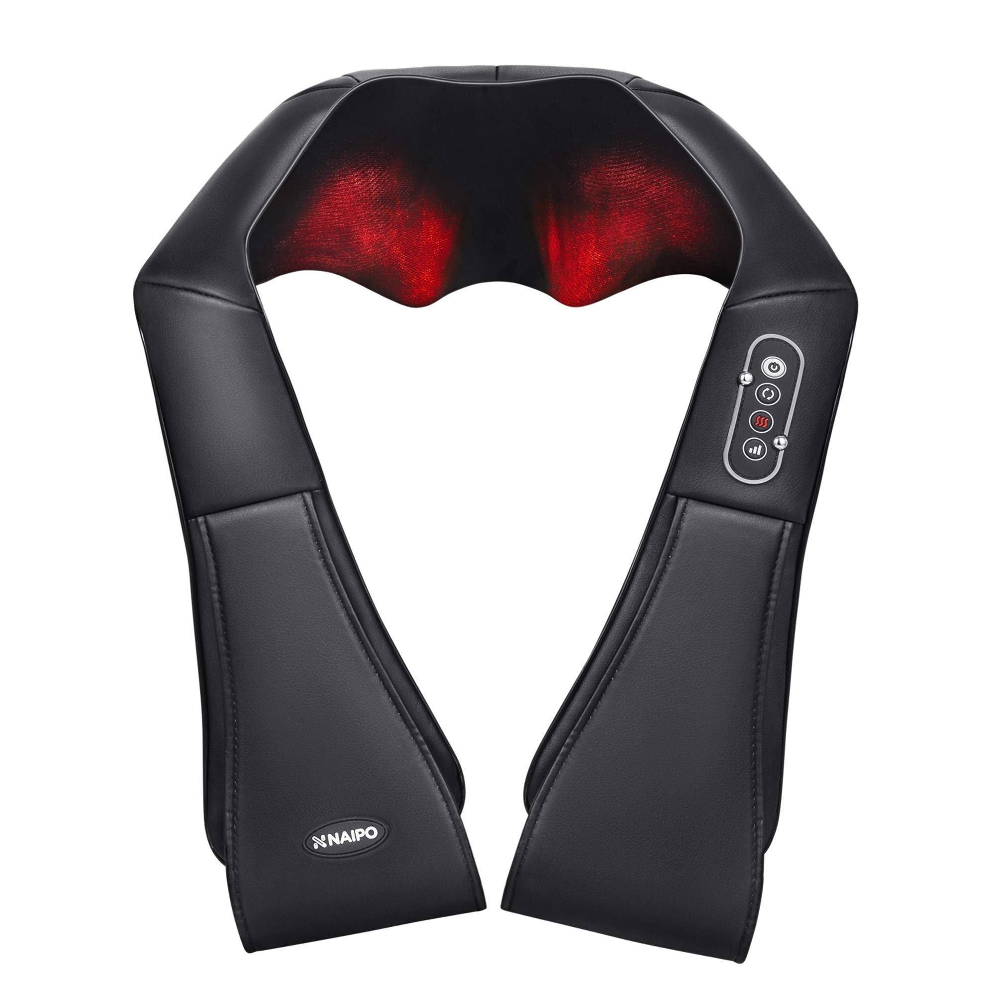 Naipo Shiatsu Back and Neck Massager with 3 Levels Adjustable Heating Discount 2025 Newest