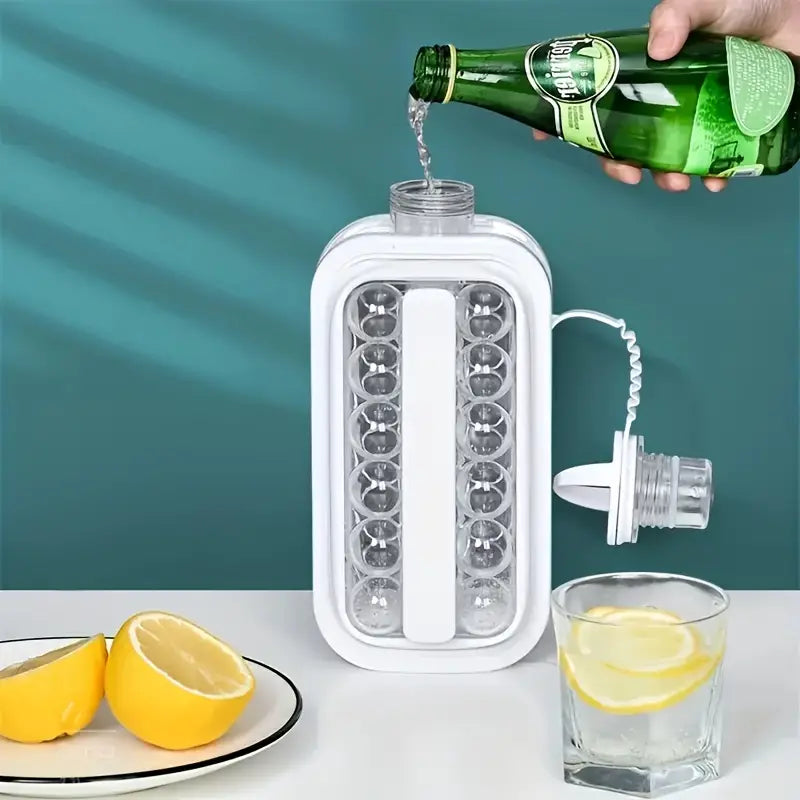 2-in-1 Portable Ice Ball Maker Kettle With 17 Grids Flat Body Lid Cooling Ice Pop/Cube Molds Ebay Online