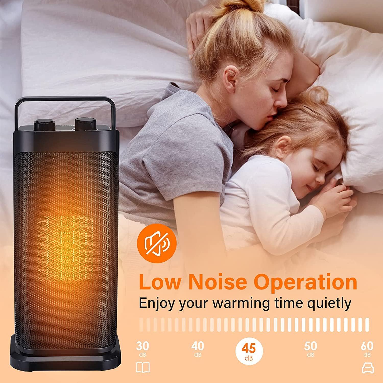 Trustech Ceramic Space Heater with Tip-Over Overheat Protection Free Shipping Get Authentic