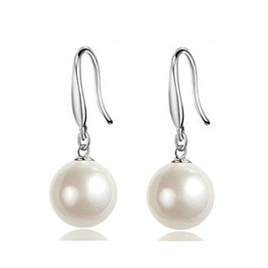 925 Silver Filled High Polish Finsh Elegant Statement Pearl Earrings Cheap Sale Many Kinds Of