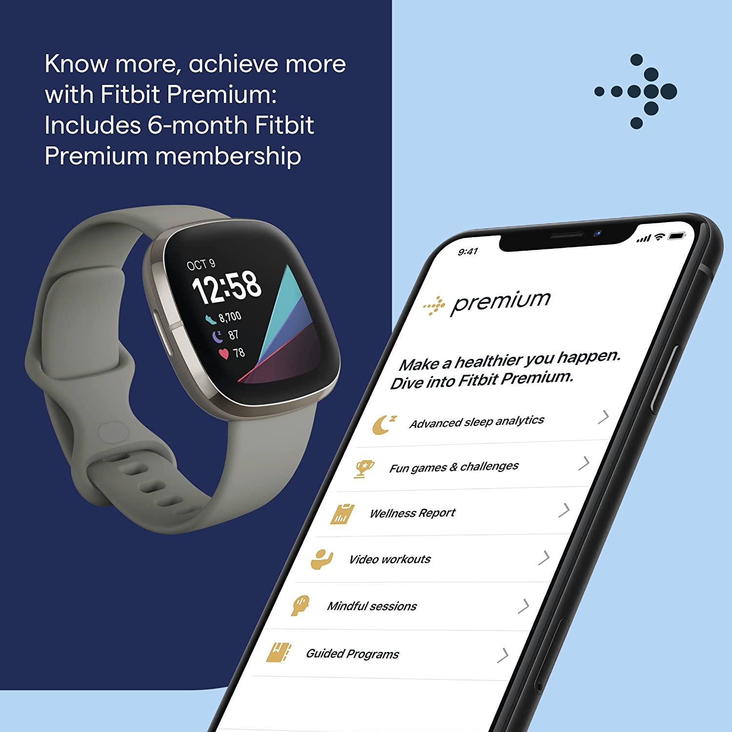 Fitbit Sense Advanced Smartwatch with Tools for Heart Health Cheap Best