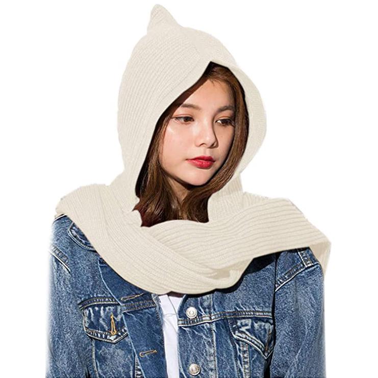 Women's Winter Knitted Hooded Long Scarf Free Shipping Best Pices