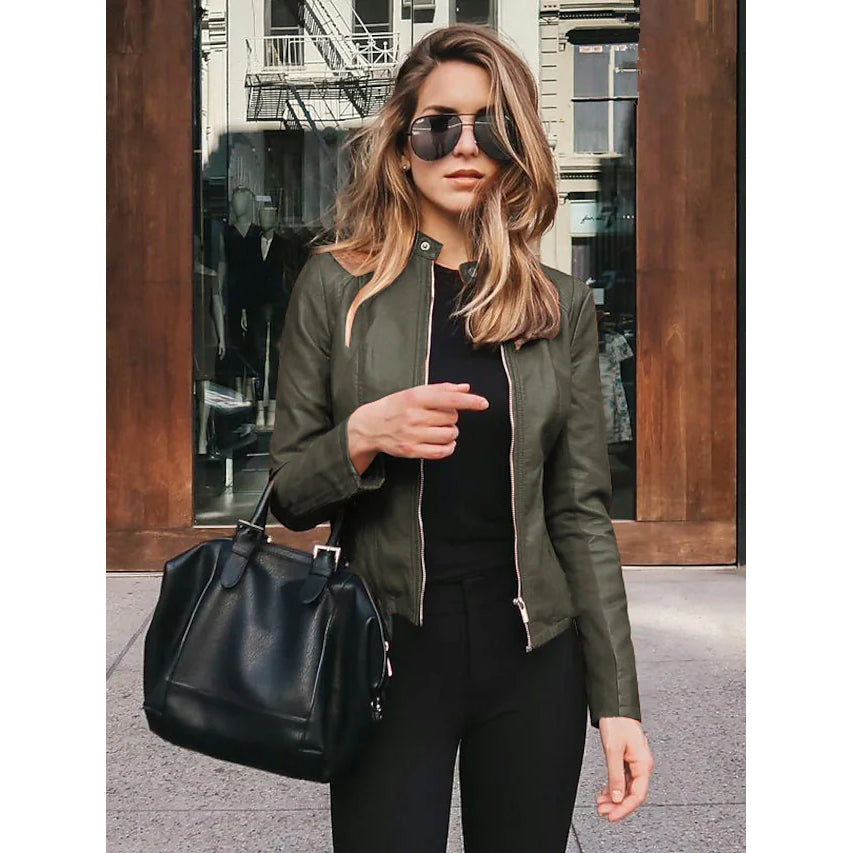 Women's Faux Leather Jacket Very Cheap Pice