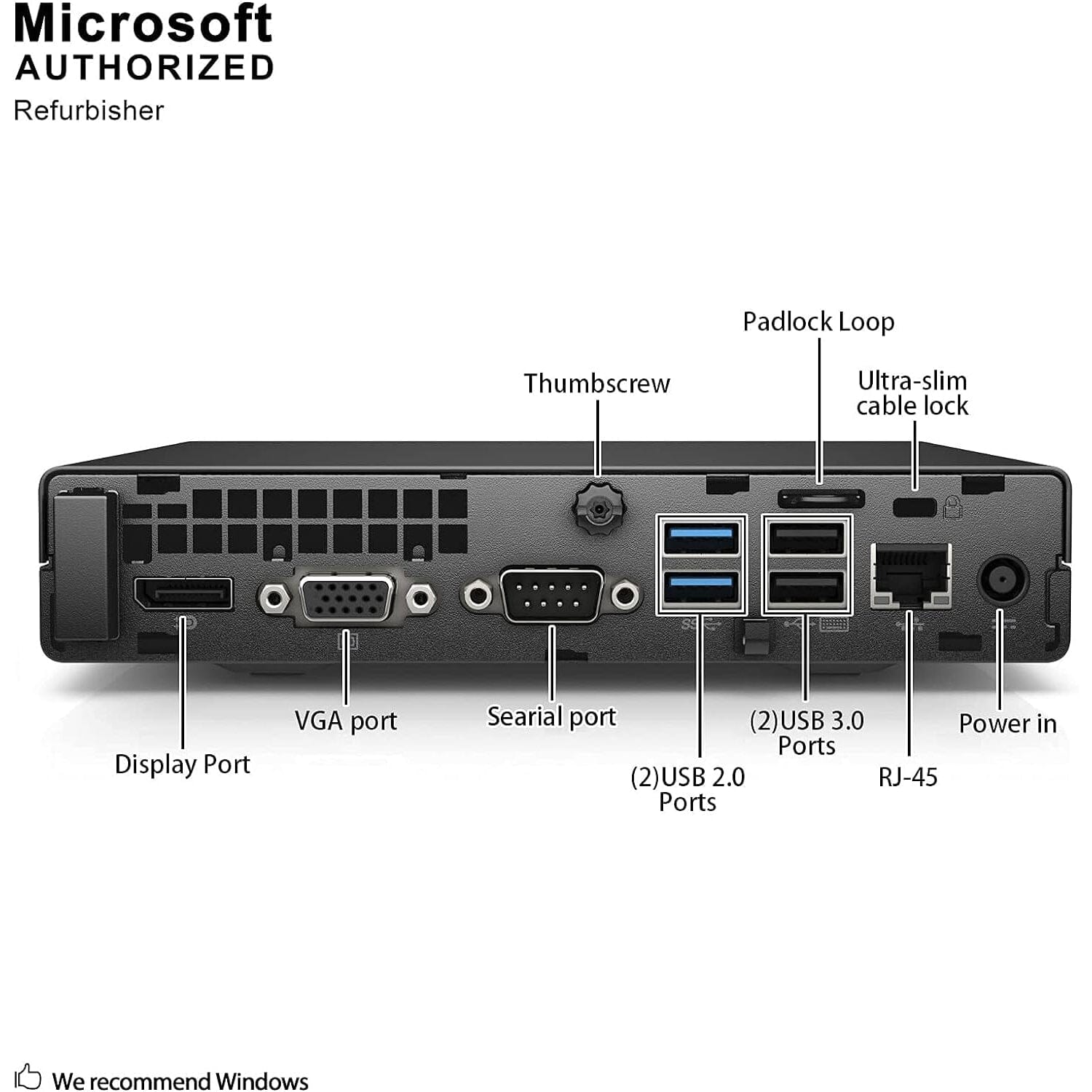 Mini Desktop PC Intel Core i5 8GB RAM 128GB SSD Windows 10 (Refurbished) Outlet New