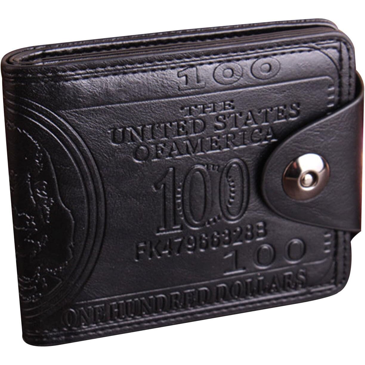 Men's USD Bill Wallet Billfold Leather Credit Card Photo Holder Outlet Store Locations