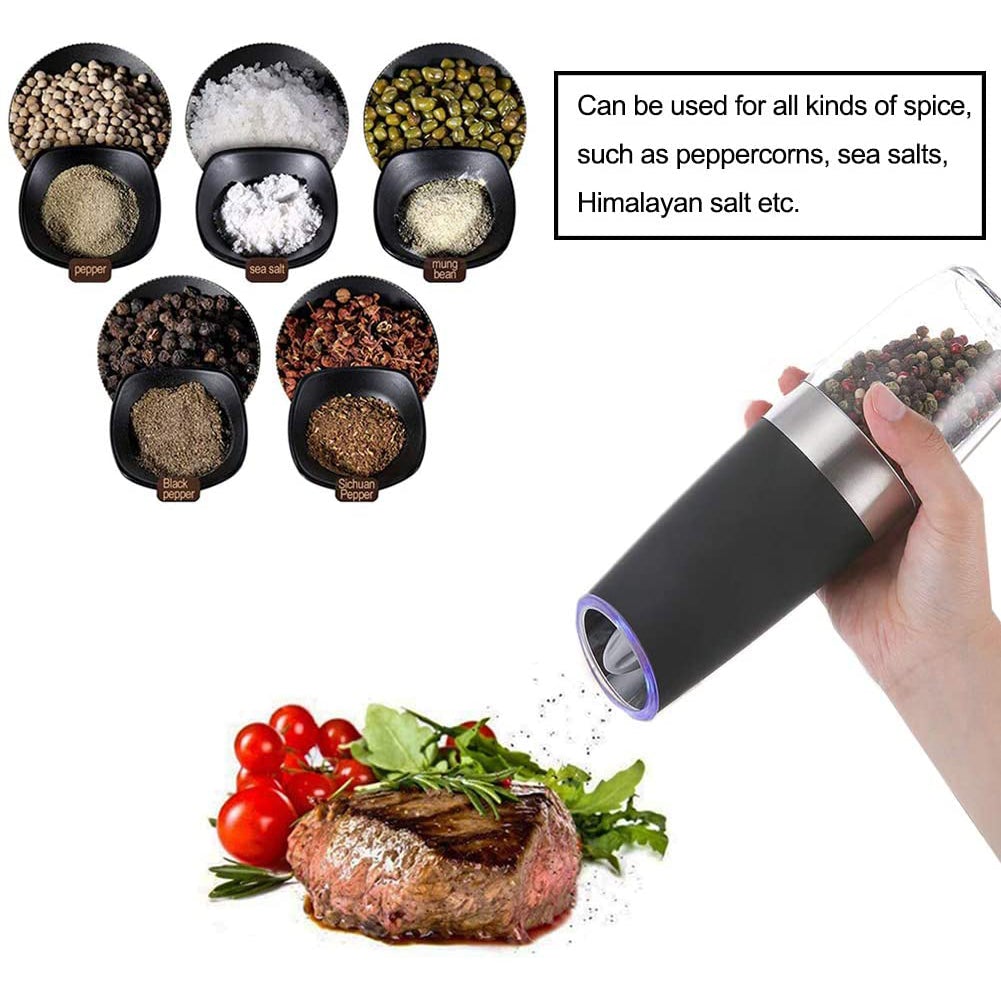 2-Pack: Gravity Electric Salt Pepper Grinder Sale Best Pices