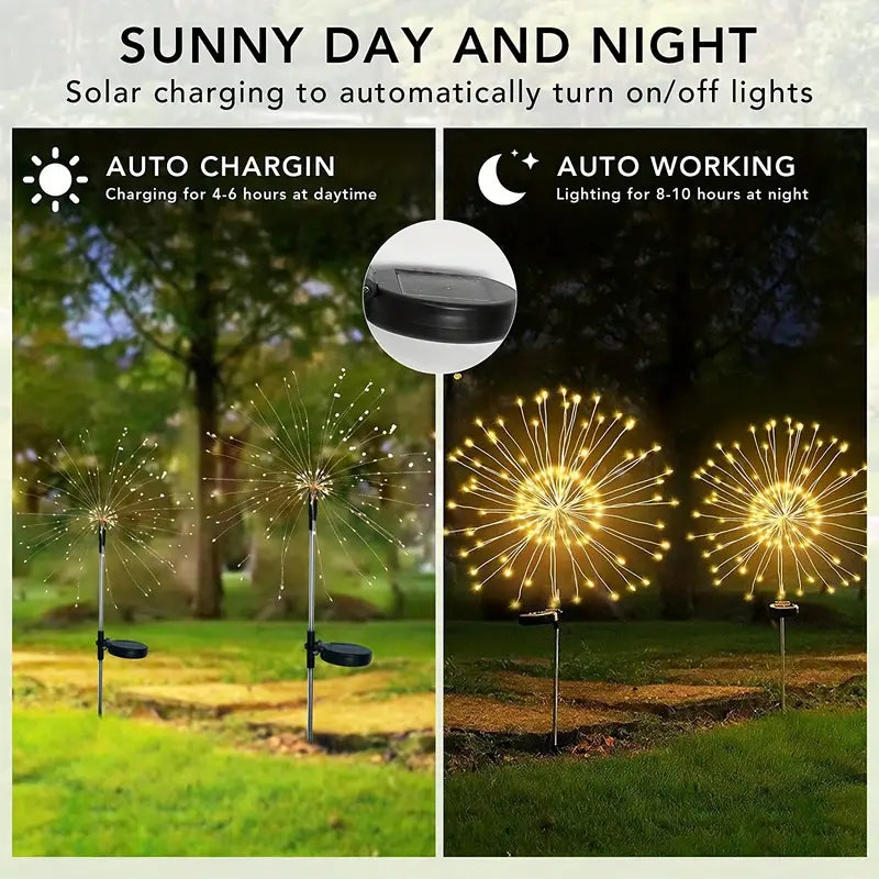 Outdoor Solar Garden Lights with 8 Lighting Modes Cheap Sale Footaction