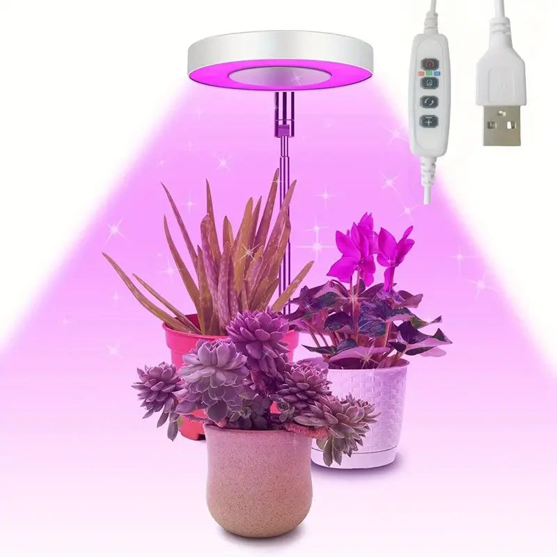 Full Spectrum LED Halo Plant Light With Stand Height Adjustable Auto Timer Browse Cheap Online