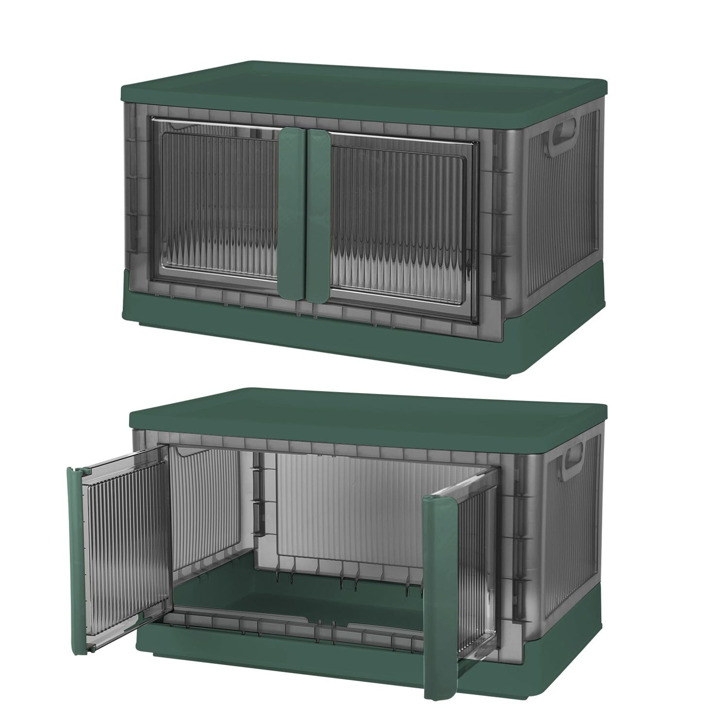 2-Piece: Foldable Stackable Storage Bins with Lid Websites For Sale