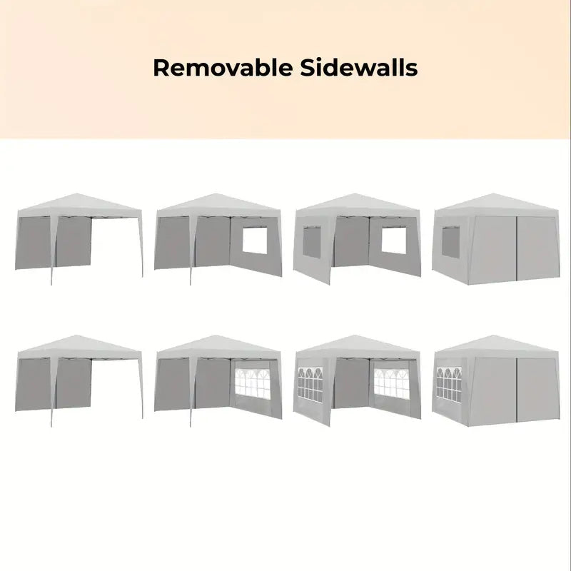 Outdoor 10X10 Ft. Pop Up Gazebo Canopy Tent with Removable Sidewall with Zipper Clearance Clearance