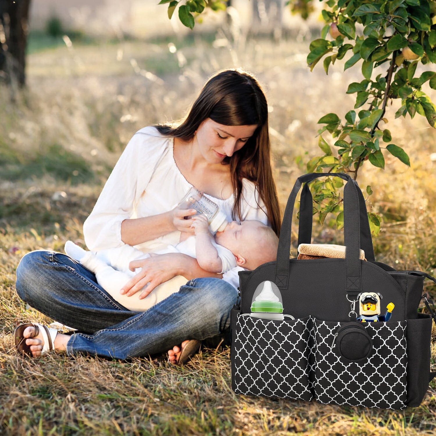 Multifunctional Diaper Changing Tote Bag with Adjustable Messenger Strap Outlet Locations Sale Online