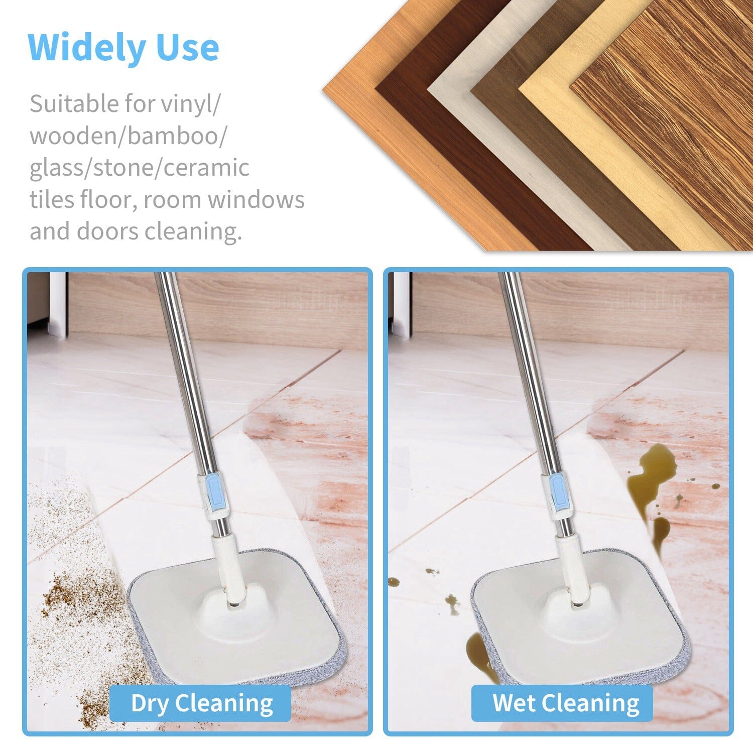 Spin Mop and Bucket with Wringer Set Clearance Wide Range Of