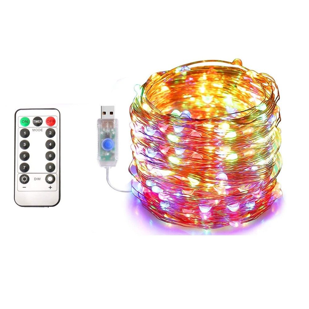 40 Ft. USB Waterproof Remote Control LED Christmas String Lights with 8 Modes Best Wholesale For Sale