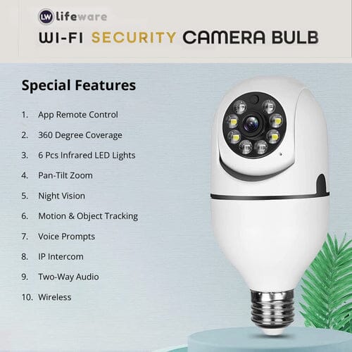 LifeWare Wireless 360-Degree Light Bulb Security Camera Buy Cheap 2025