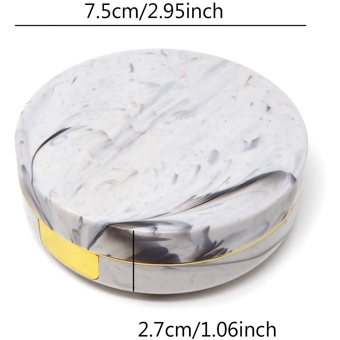 Honbay Fashion Marble Contact Lens Case with Mirror Choice For Sale