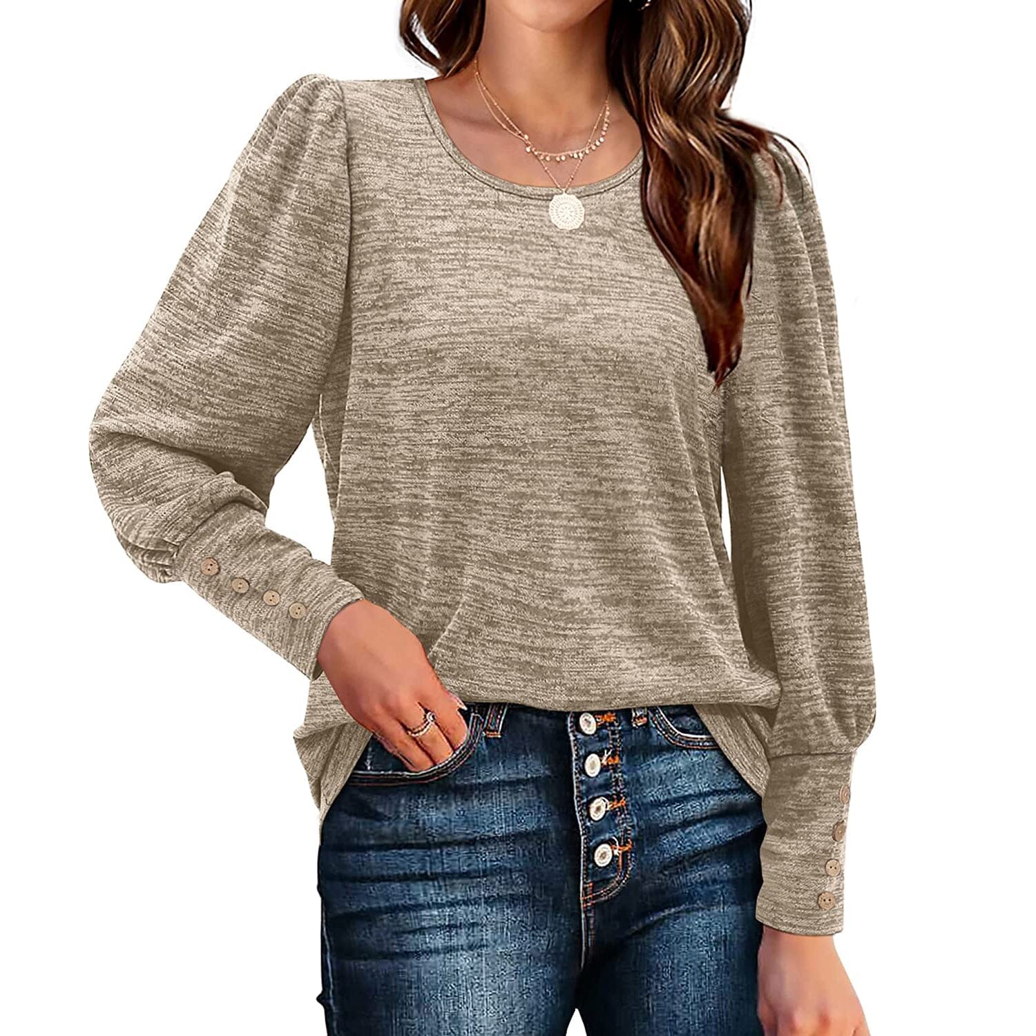 Women's Puff Sleeve Tops Discount High Quality