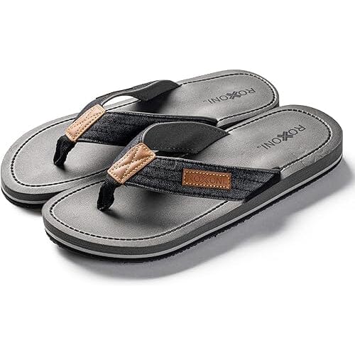 Roxoni Mens Thong Flip Flops Beach/Pool Outdoor Sandals Outlet New Arrival